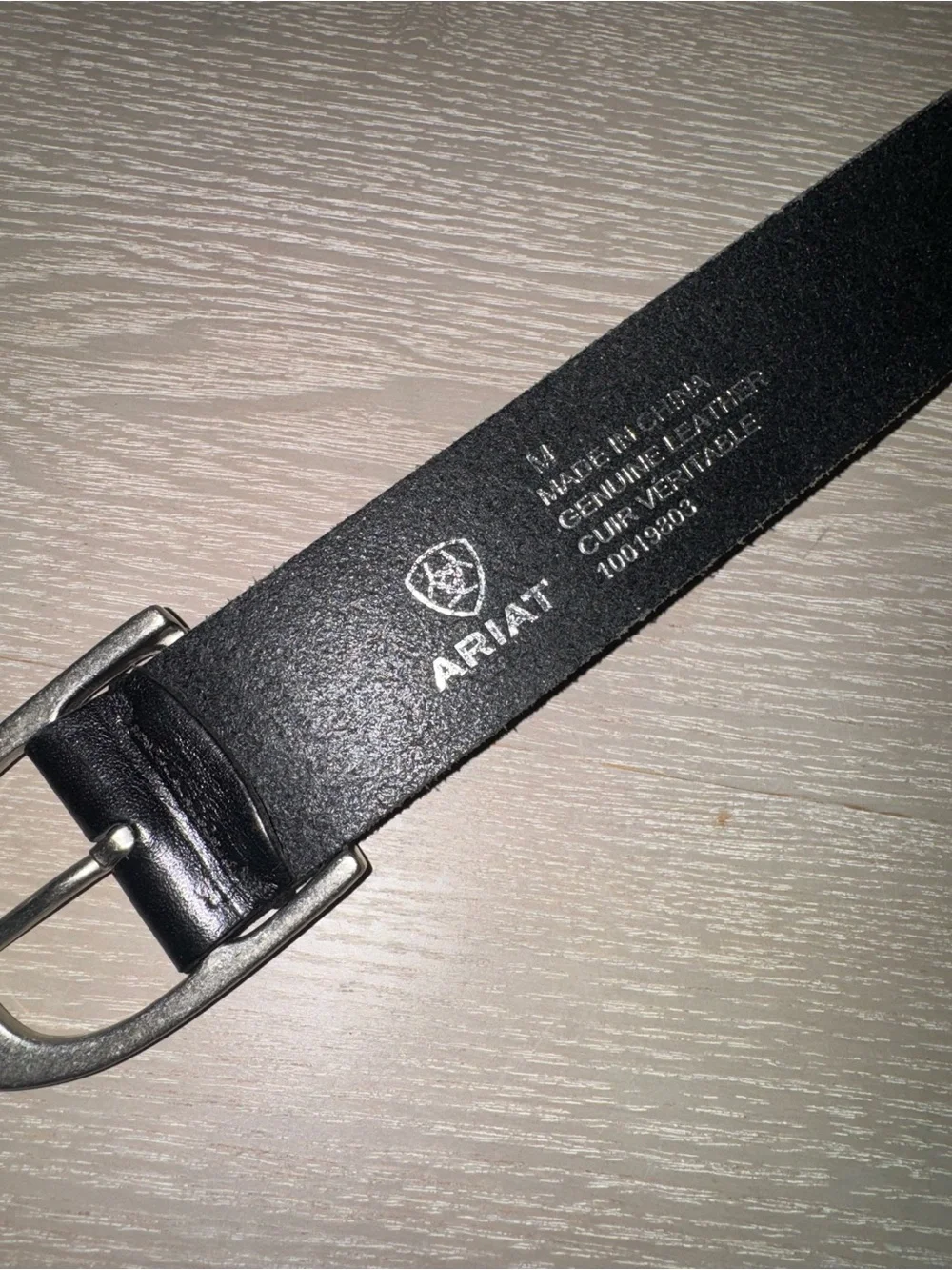 Ariat men's leather black belt 41”